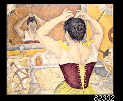 Woman at Her Toilette Wearing a Purple Corset, 1893 by Paul Signac